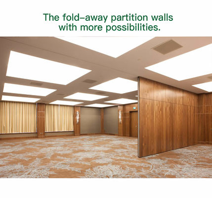 良い価格 Wooden Finish Movable Partition Wall with 304 Stainless Steel Roller and Dupont POM Roller for Office Framed Construction オンライン