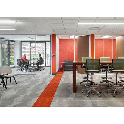 良い価格 Acoustic Office Glass Partition Wall with Wooden Finish and Stainless Steel 304# Accessories for Sound Insulation and Fire-Rated Safety オンライン