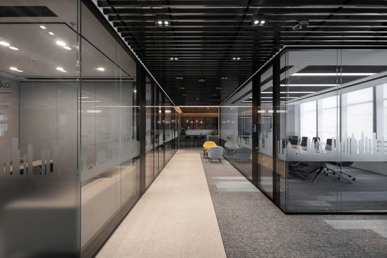 良い価格 耐久性 拆装可能なガラス隔壁 双面ガラス モジュラルのオフィス ガラス隔壁 オンライン