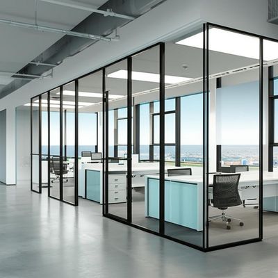 良い価格 Single Glazed Office Glass Partition Wall with Sound Insulation and 108mm/90mm Thickness for Panoramic System オンライン