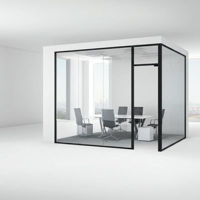 ドイツの隔壁技術 双層 現代の枠のないガラス 隔壁