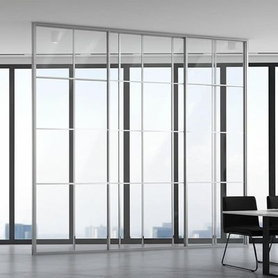 良い価格 Office Glass Partition Wall with 108mm/90mm Thickness Up to 3000mm Height and 1200mm Grid Width for Aluminum Frame オンライン