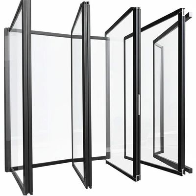 良い価格 Tempered Height Glass Partition Wall with 30-42dB Sound Insulation and Folding Design オンライン